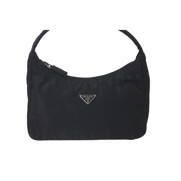 Prada Handbags - Prada Handbag Black Triangle Logo Hobo